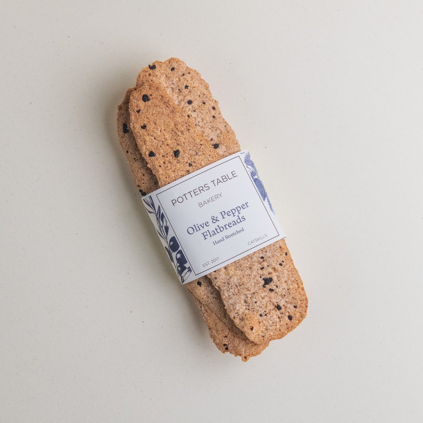 Cured Olive & Black Pepper Flatbreads